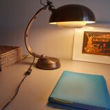 Desk lamp, bronze chrome, 70's Italian design
