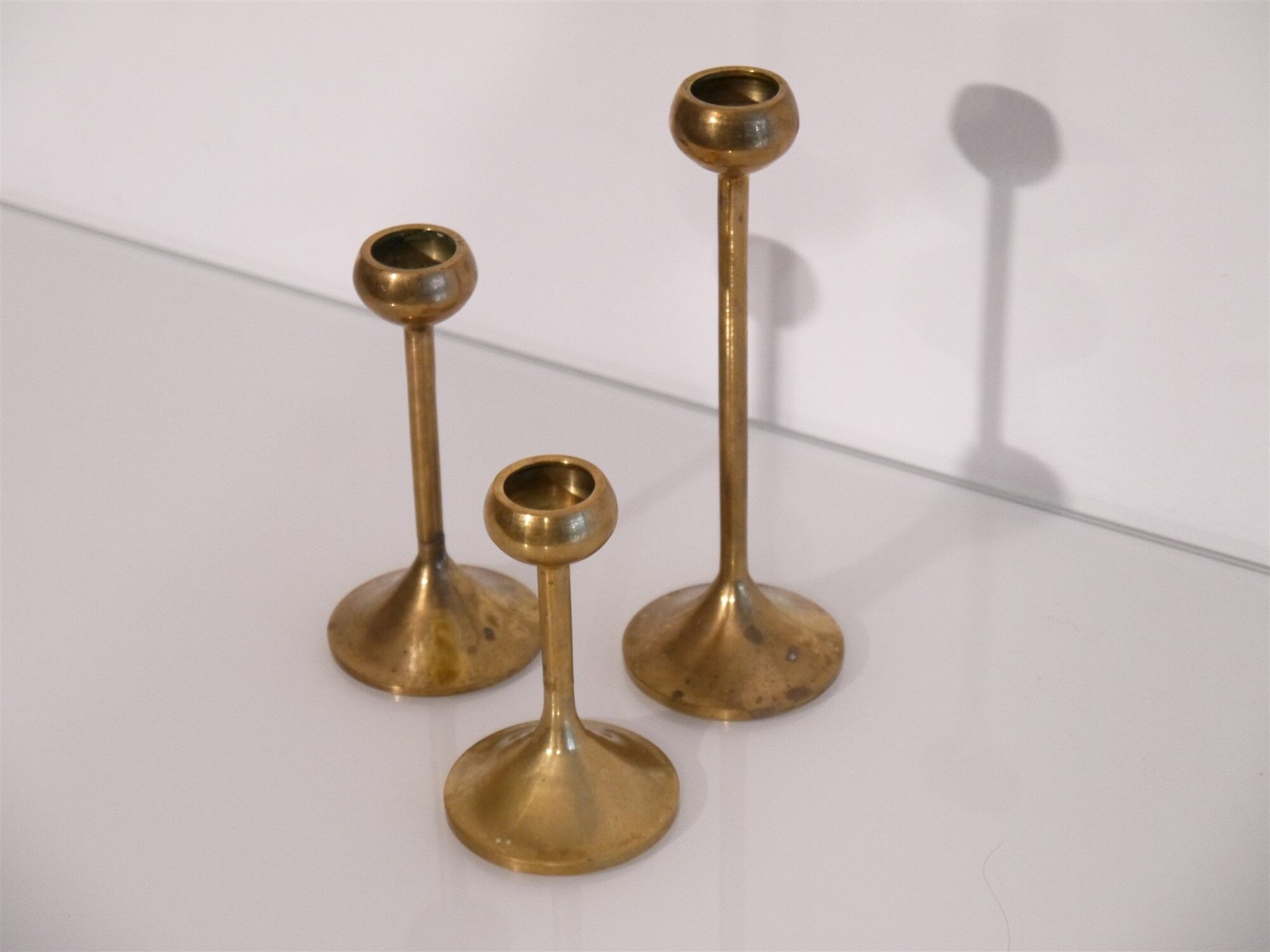 Scandinavian candlesticks trio, 1960s