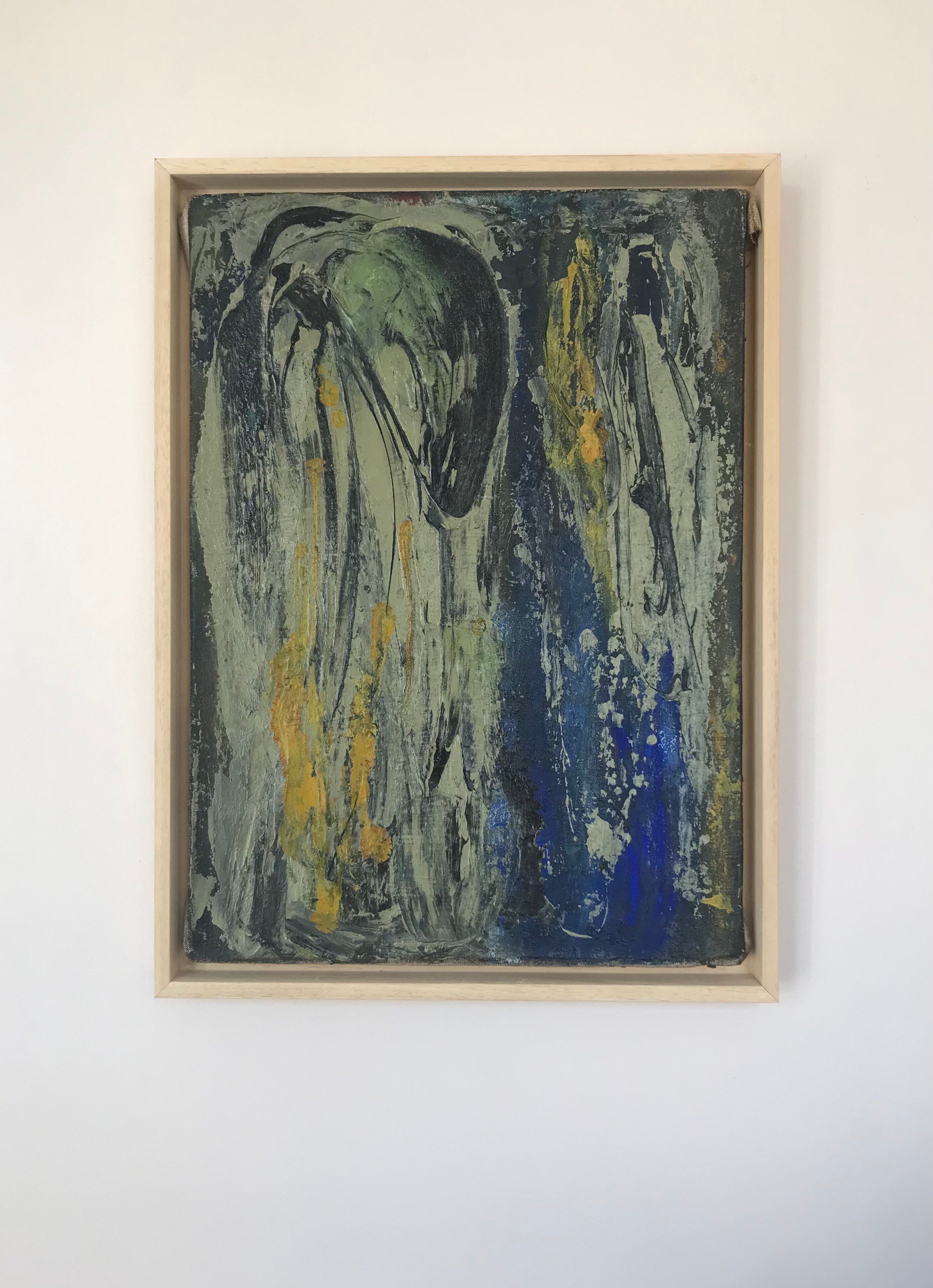 Composition, 1960s. oil on canvas by jean olin 1891-1972.