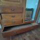 Vintage wardrobe with ice linen and wardrobe