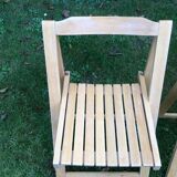 Series of 4 folding chairs