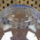 Vintage bright blue glass globe vase