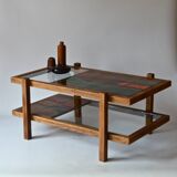 ceramic and glass coffee table