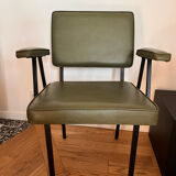 Khaki Scandinavian armchair