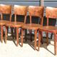 Série de 6 chaises bistrot foncées 1940