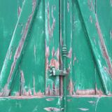 Paire de volets H125xL87cm anciens en sapin peint