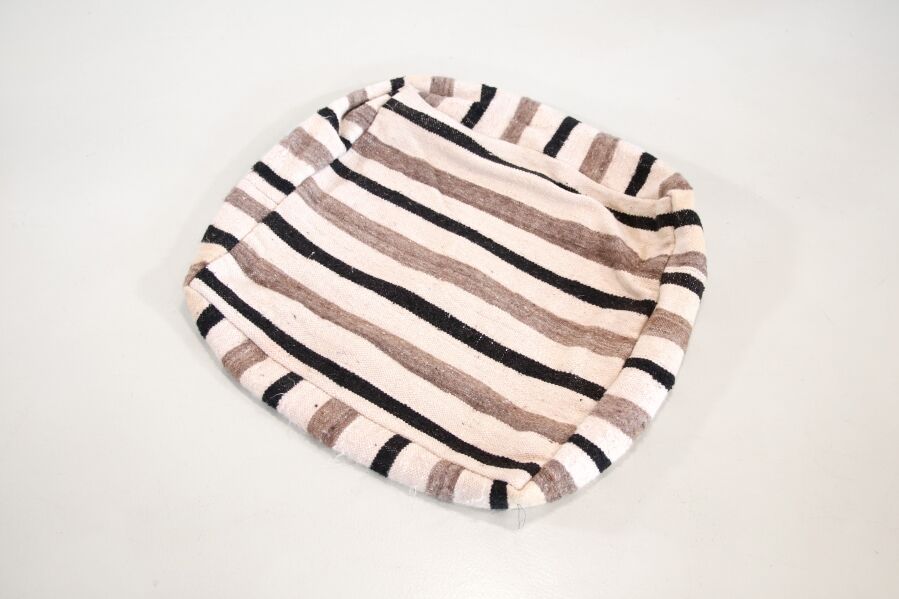 Vintage Moroccan Berber pouf in wool