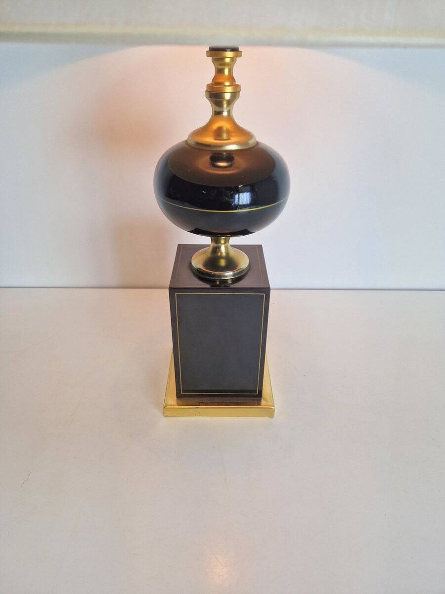 Vintage Regency Brass Table Lamp from Le Dauphin, 1970s