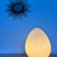 Old Ridged Glass Egg Lamp Design Vetri Murano vintage egg