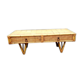 Bamboo rattan coffee table