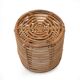 Cylindrical pouf in curved rattan by Castano, 1960s