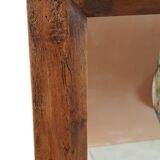 Old large mirror with a teak frame - 130x86cm