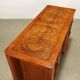 Vintage desk from the 1940s with side drawers in walnut, Italy.