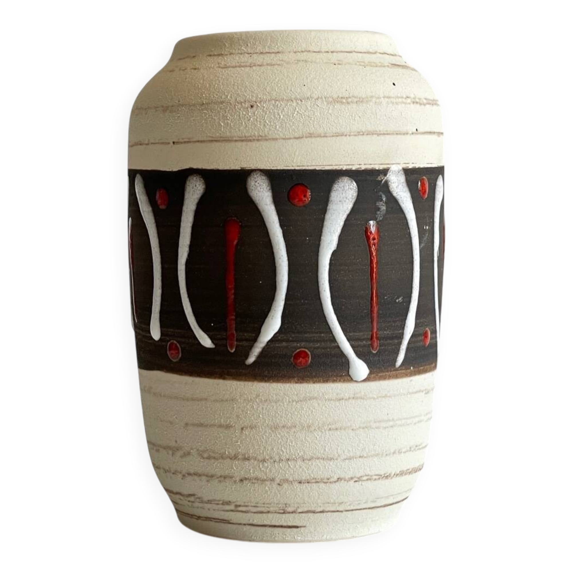 Handmade ceramic vase from the 1950s