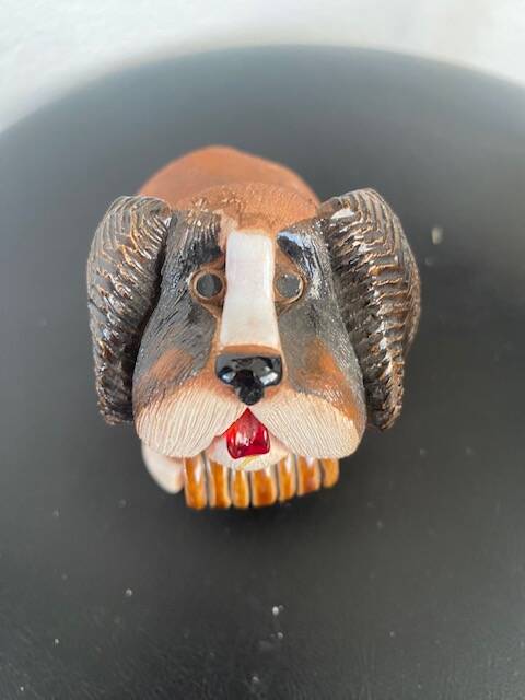 Chien Saint-Bernard en céramique Rinconada