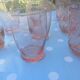 Verres vintage salmon pink colour