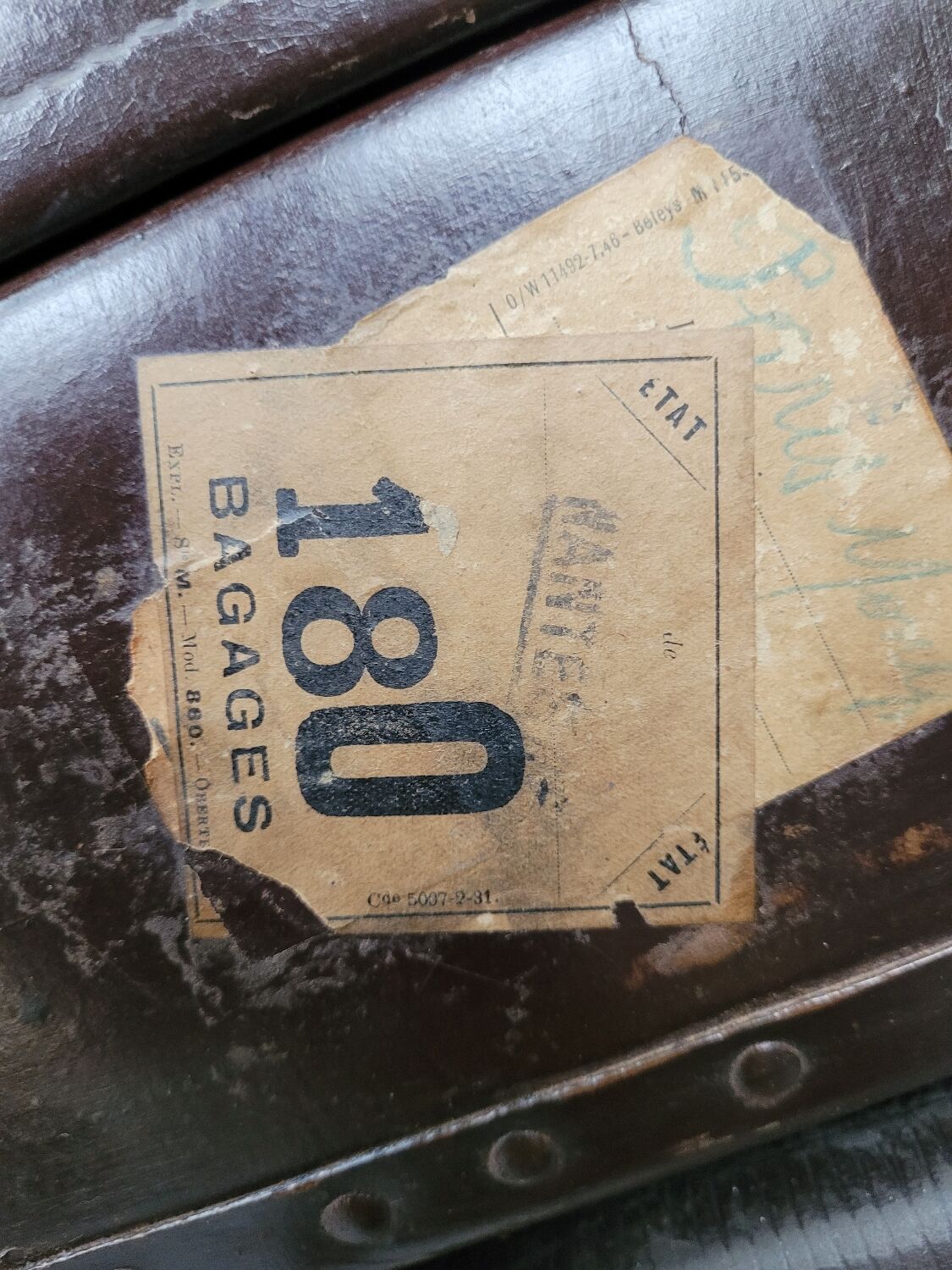 Antique cardboard suitcase