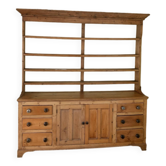 English honey-colored pine wood dresser 19th century