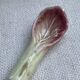 Large vintage salad bowl in the shape of a pink cabbage – barbotine earthenware – 1980s