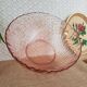 Set of salad bowls and 6 twisted glass bowls Rosaline Arcoroc vintage