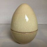 Candy box in the shape of an egg cracked ceramic