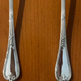 Christofle ribbon and bell-shaped salad serving pieces, very beautiful and