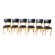 6 chaises baumann n°17 dos large skaï noir