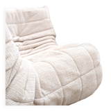 Togo angle en velours crème