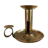 Brass hand candle holder
