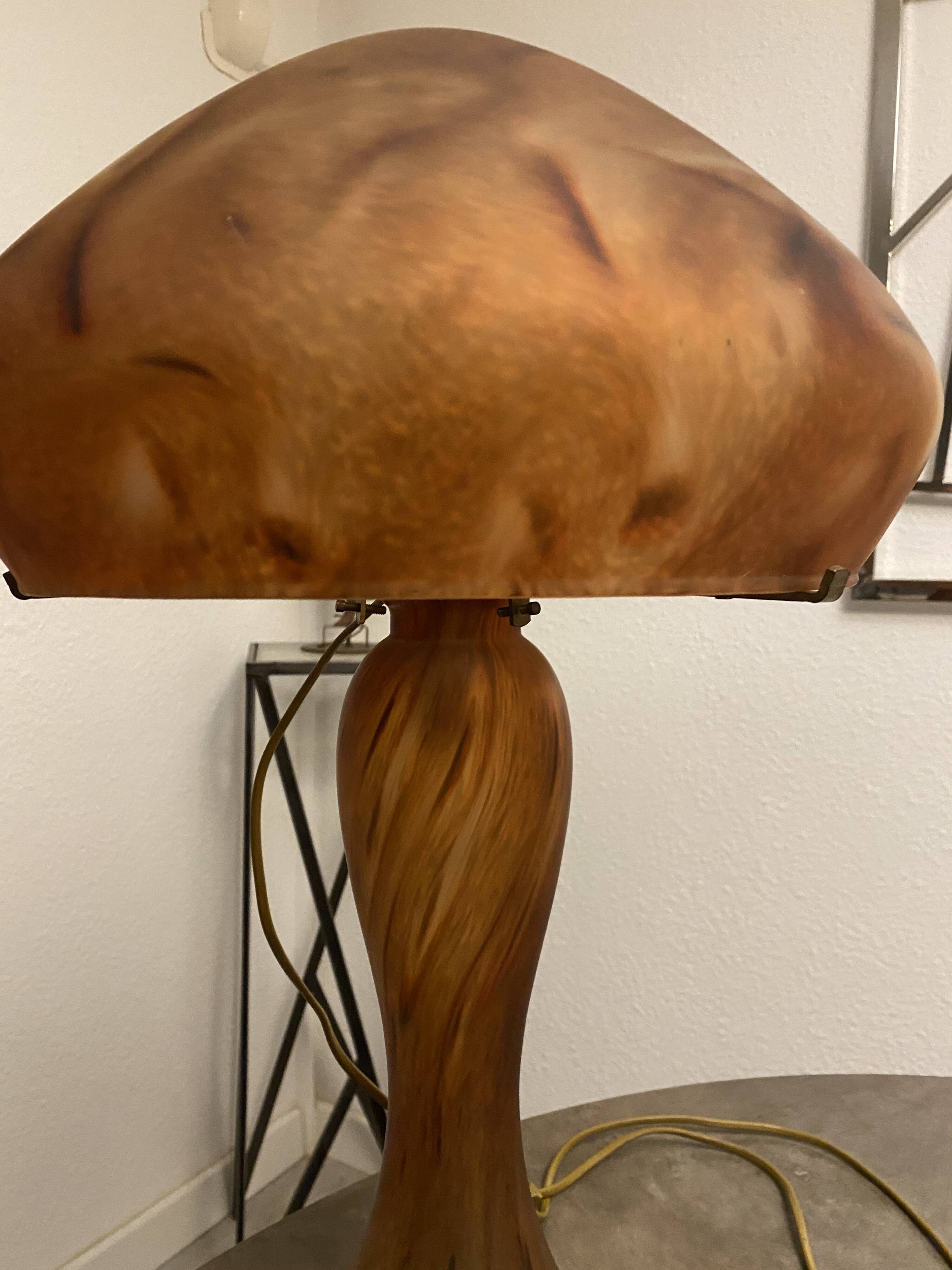 Mushroom Lamp, Vianne Glassworks, 1970s