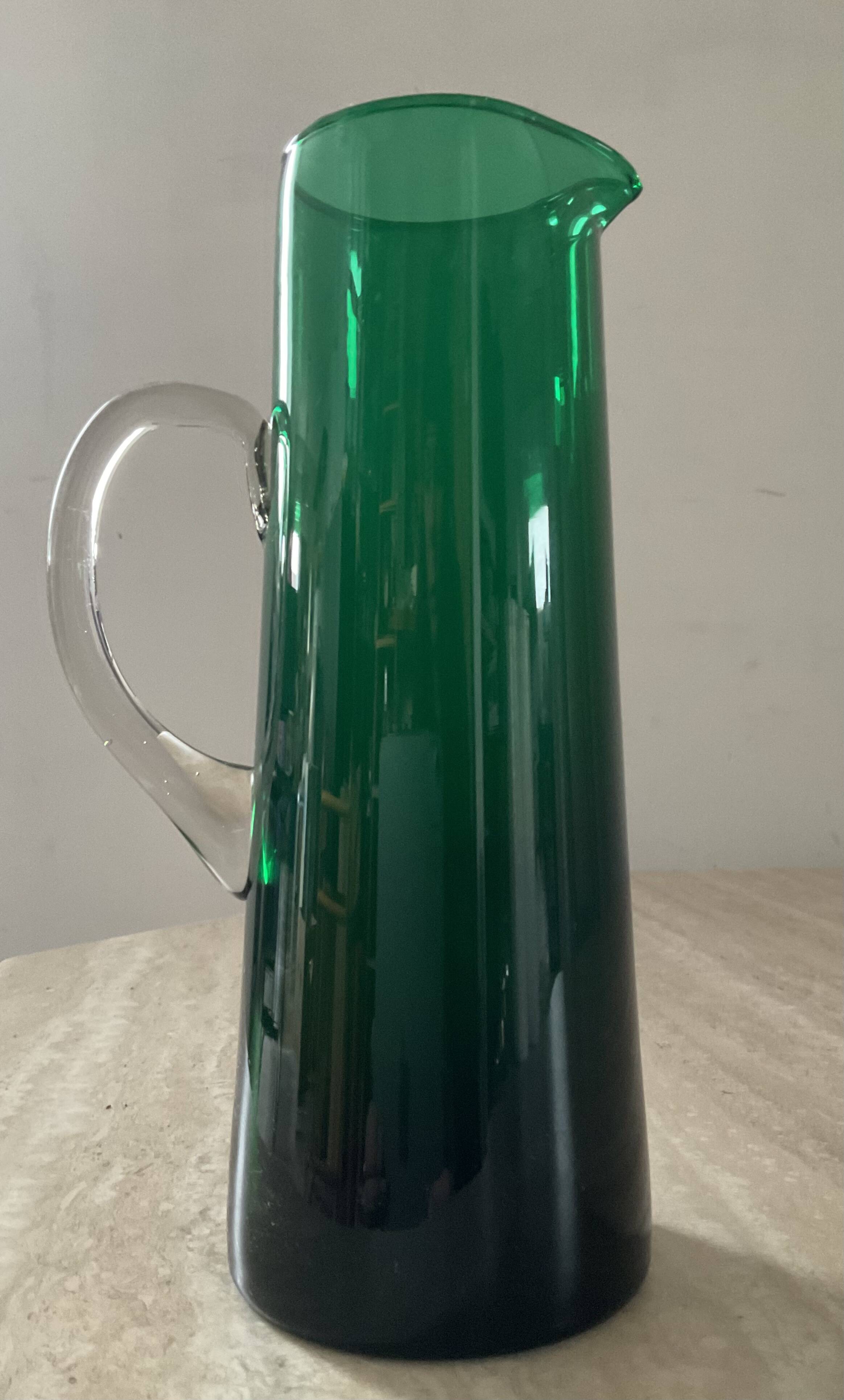 Vintage glass paste pitcher