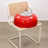 Grande suspension rouge Space Age de Guzzini, années 1960