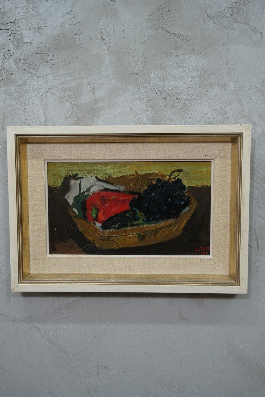 Ove Olson, Swedish painting, 1956, Oil on Panel