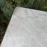 Bamboo and marble bedside table