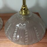 Pair of Art Deco glass gold wall sconces