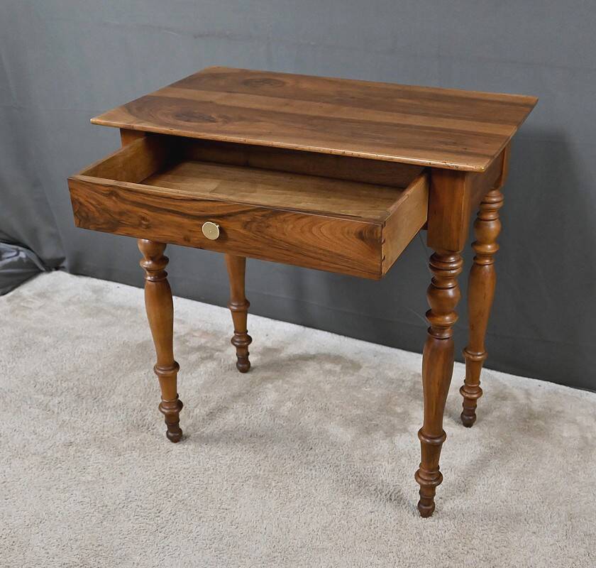 Small walnut desk table, Louis-Philippe style – 19th century
