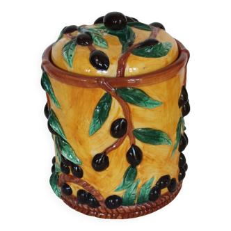 Olive pot / sweet jar in ceramic J. Carlton – Della Robbia model –