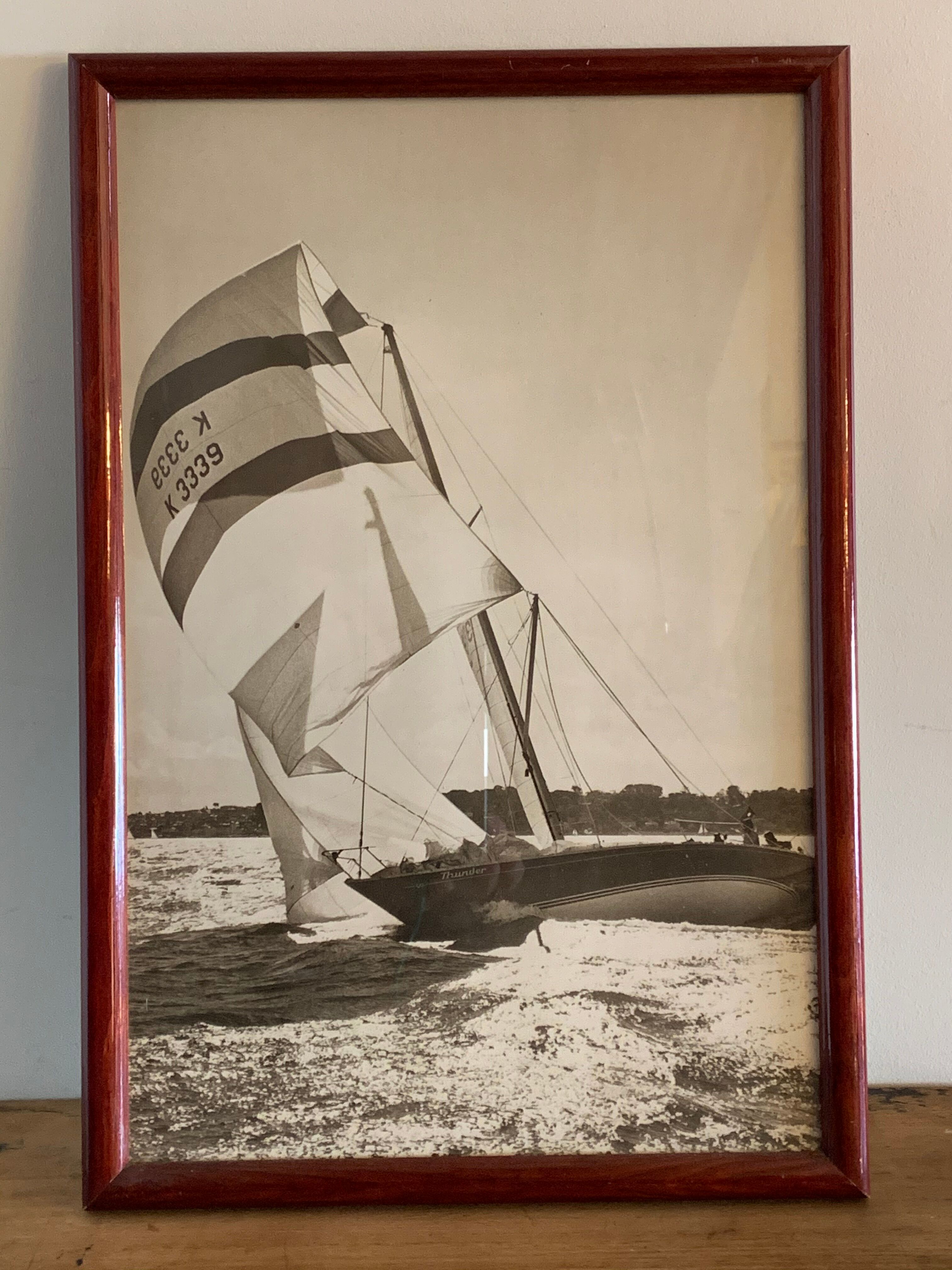 Three photographs sails and sailboats 1980s