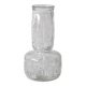 Mid-century Clear Pressed Glass Vase by Adolf Matura / Rosice / 1973