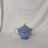 Blue sugar bowl, 1920s, lustrous porcelain.