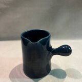 Blue ceramic milk jug