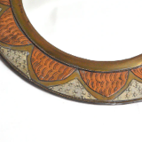 Moroccan copper and brass mirror