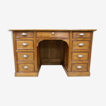 Coffered walnut desk