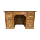 Coffered walnut desk