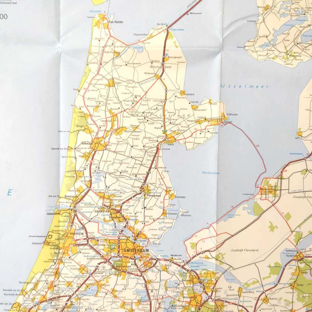 Vintage map Netherlands Amsterdam