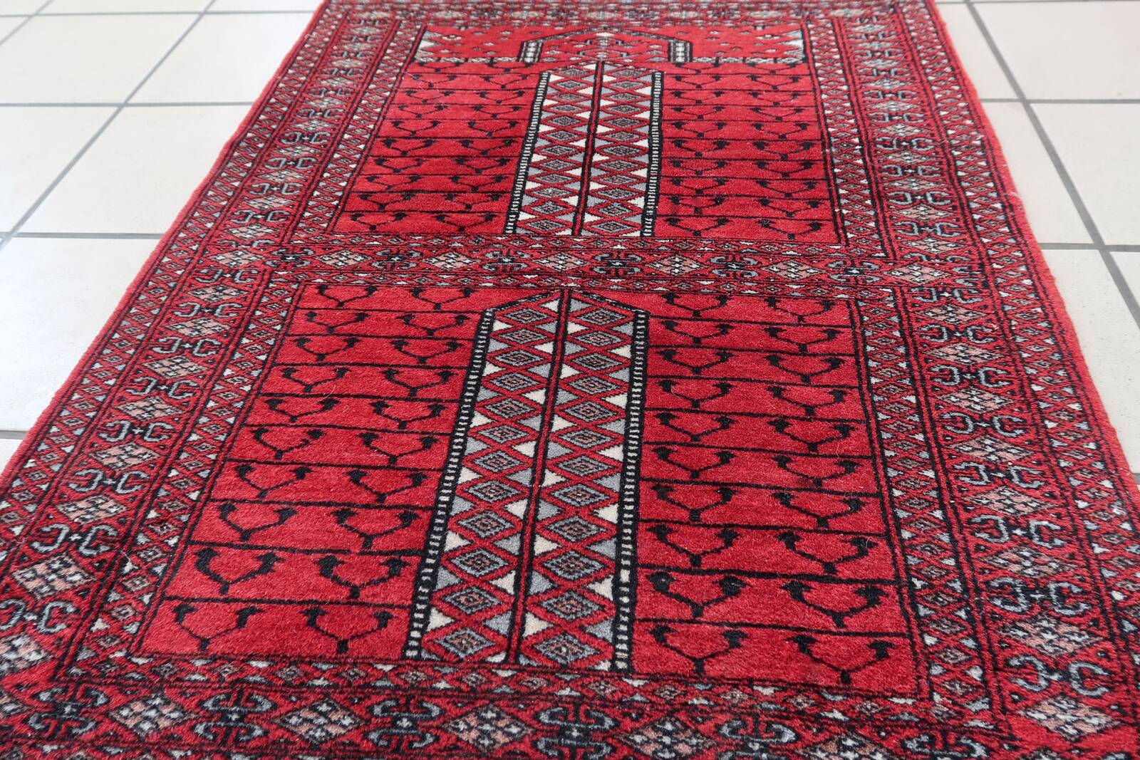 Tapis vintage fait main Lahore 64cm x 88cm - 1C996