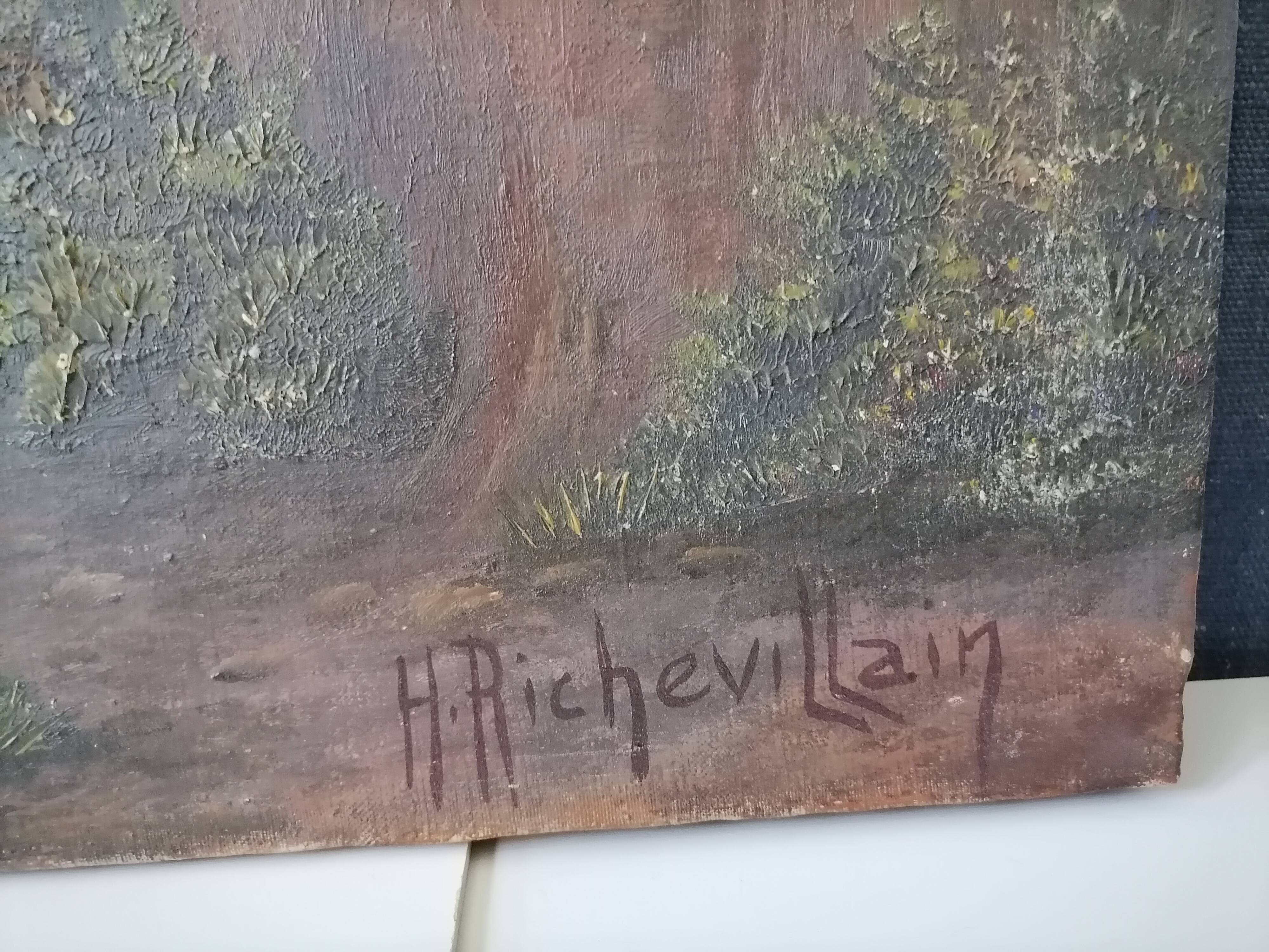 Oil on canvas Signed H. Richevillain