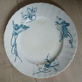 10 antique ironstone dinner plates