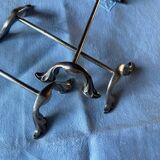 6 porte-couteaux anciens en métal argenté