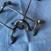 6 porte-couteaux anciens en métal argenté